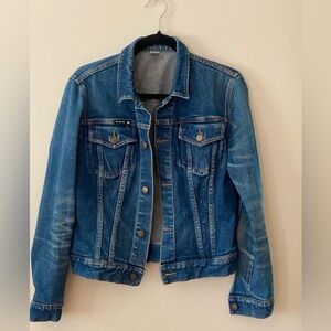 Frankie B. Women's Western Vintage Denim Jacket Stretch Sz S